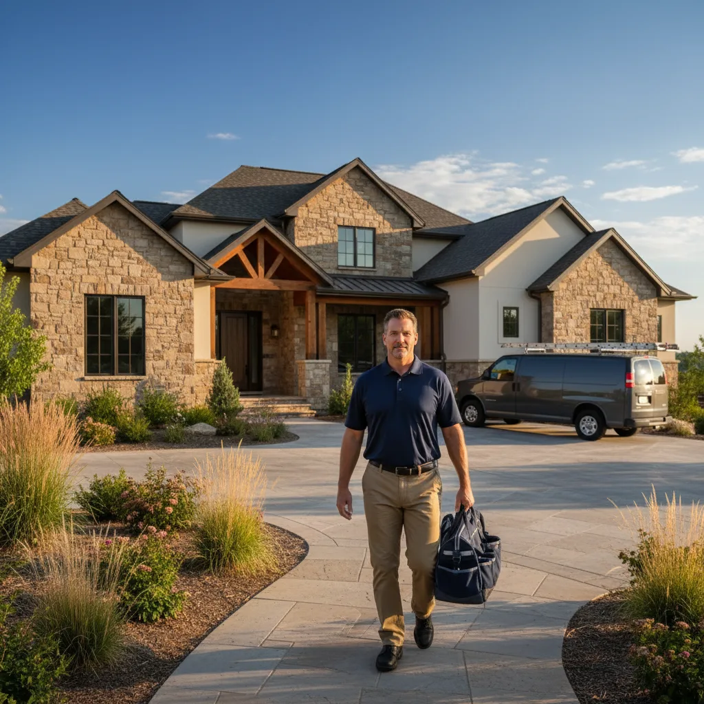 Professional technician arriving for appliance repair